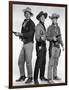 RIO BRAVO, 1959 directed by HOWARD HAWKS John Wayne, Dean Martin and Ricky Nelson (b/w photo)-null-Framed Photo