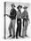 RIO BRAVO, 1959 directed by HOWARD HAWKS John Wayne, Dean Martin and Ricky Nelson (b/w photo)-null-Stretched Canvas