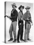 RIO BRAVO, 1959 directed by HOWARD HAWKS John Wayne, Dean Martin and Ricky Nelson (b/w photo)-null-Stretched Canvas