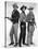 RIO BRAVO, 1959 directed by HOWARD HAWKS John Wayne, Dean Martin and Ricky Nelson (b/w photo)-null-Stretched Canvas