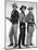 RIO BRAVO, 1959 directed by HOWARD HAWKS John Wayne, Dean Martin and Ricky Nelson (b/w photo)-null-Mounted Photo