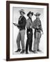 RIO BRAVO, 1959 directed by HOWARD HAWKS John Wayne, Dean Martin and Ricky Nelson (b/w photo)-null-Framed Photo