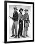 RIO BRAVO, 1959 directed by HOWARD HAWKS John Wayne, Dean Martin and Ricky Nelson (b/w photo)-null-Framed Photo