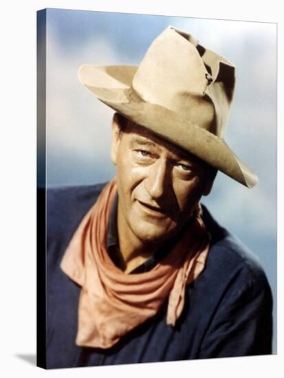 RIO BRAVO, 1959 directed by HOWARD HAWKS John Wayne (photo)-null-Stretched Canvas
