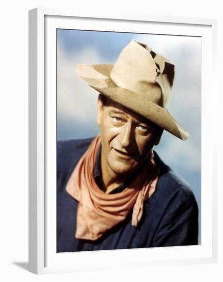 RIO BRAVO, 1959 directed by HOWARD HAWKS John Wayne (photo)-null-Framed Photo