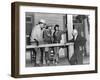 RIO BRAVO, 1959 directed by HOWARD HAWKS On the set, John Wayne, Dean Martin and Ricky Nelson with -null-Framed Photo