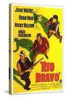 Rio Bravo, Australian Movie Poster, 1959-null-Stretched Canvas