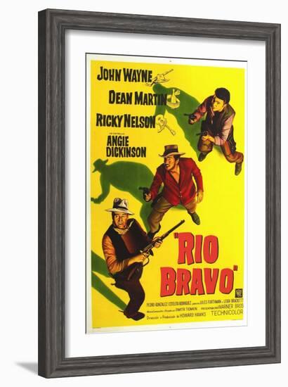 Rio Bravo, Australian Movie Poster, 1959-null-Framed Art Print