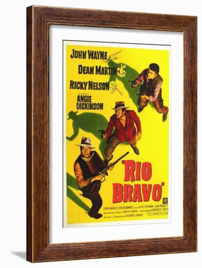 Rio Bravo, Australian Movie Poster, 1959-null-Framed Art Print