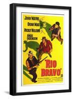 Rio Bravo, Australian Movie Poster, 1959-null-Framed Art Print