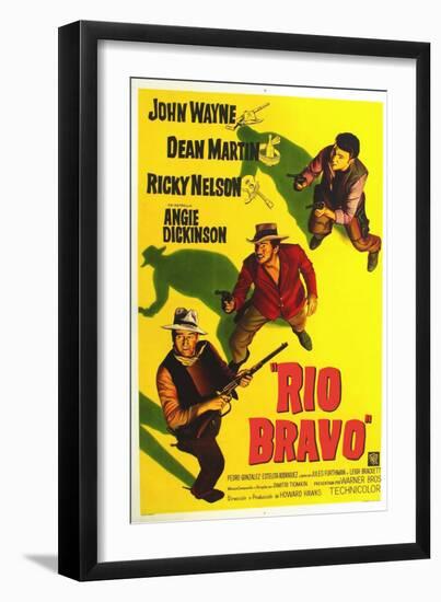 Rio Bravo, Australian Movie Poster, 1959-null-Framed Art Print