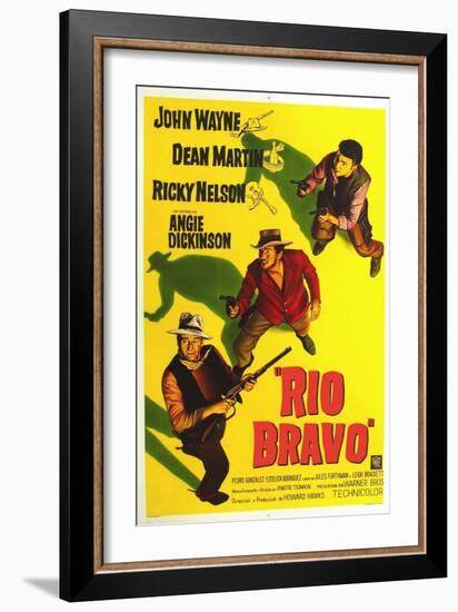 Rio Bravo, Australian Movie Poster, 1959-null-Framed Art Print