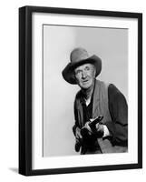 Rio Bravo by Howard Hawks with Walter Brennan, 1959 (b/w photo)-null-Framed Photo