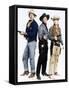 RIO BRAVO, from left: John Wayne, Dean Martin, Ricky Nelson, 1959-null-Framed Stretched Canvas