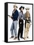 RIO BRAVO, from left: John Wayne, Dean Martin, Ricky Nelson, 1959-null-Framed Stretched Canvas