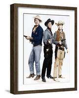 RIO BRAVO, from left: John Wayne, Dean Martin, Ricky Nelson, 1959-null-Framed Photo