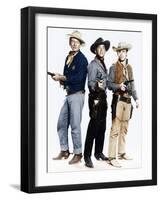 RIO BRAVO, from left: John Wayne, Dean Martin, Ricky Nelson, 1959-null-Framed Photo