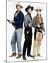 RIO BRAVO, from left: John Wayne, Dean Martin, Ricky Nelson, 1959-null-Mounted Photo