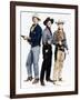 RIO BRAVO, from left: John Wayne, Dean Martin, Ricky Nelson, 1959-null-Framed Photo