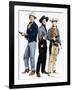 RIO BRAVO, from left: John Wayne, Dean Martin, Ricky Nelson, 1959-null-Framed Photo