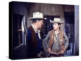 Rio Bravo, from Left: John Wayne, Ricky Nelson, 1959-null-Stretched Canvas