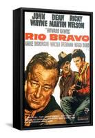 Rio Bravo, German Movie Poster, 1959-null-Framed Stretched Canvas