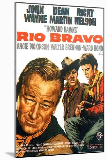 Rio Bravo, German Movie Poster, 1959-null-Mounted Art Print