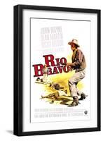 Rio Bravo, German Movie Poster, 1959-null-Framed Art Print