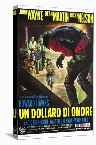 Rio Bravo, Italian Movie Poster, 1959-null-Stretched Canvas