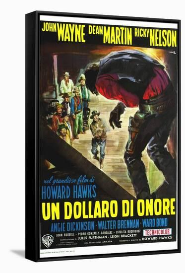 Rio Bravo, Italian Movie Poster, 1959-null-Framed Stretched Canvas