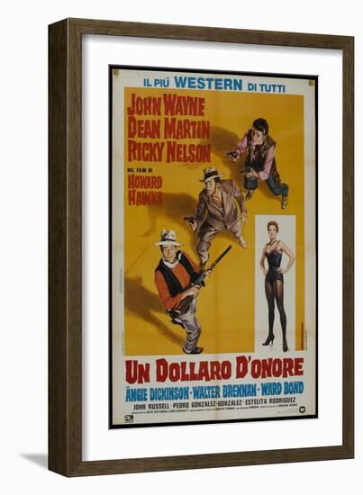 Rio Bravo, Italian Movie Poster, 1959-null-Framed Art Print