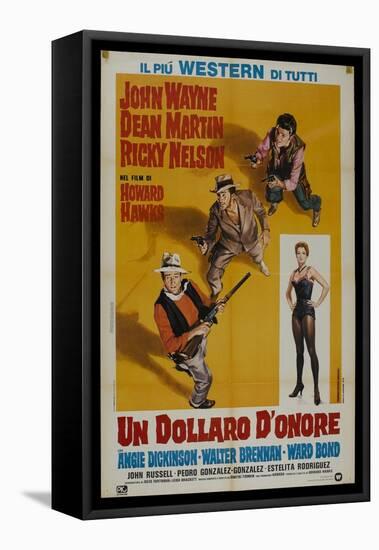 Rio Bravo, Italian Movie Poster, 1959-null-Framed Stretched Canvas