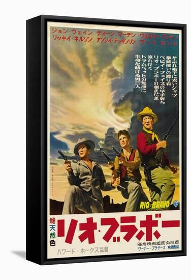 Rio Bravo, Japanese Movie Poster, 1959-null-Framed Stretched Canvas