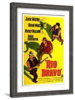 Rio Bravo, John Wayne, Dean Martin, Ricky Nelson, 1959-null-Framed Art Print