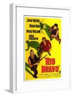 Rio Bravo, John Wayne, Dean Martin, Ricky Nelson, 1959-null-Framed Art Print