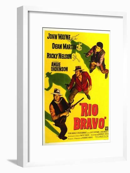 Rio Bravo, John Wayne, Dean Martin, Ricky Nelson, 1959-null-Framed Art Print