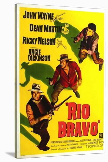 Rio Bravo, John Wayne, Dean Martin, Ricky Nelson, 1959-null-Stretched Canvas