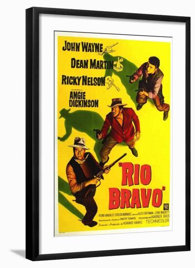 Rio Bravo, John Wayne, Dean Martin, Ricky Nelson, 1959-null-Framed Art Print