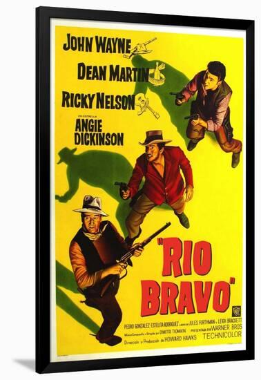 Rio Bravo, John Wayne, Dean Martin, Ricky Nelson, 1959-null-Framed Art Print