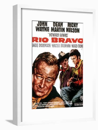 Rio Bravo, John Wayne, Dean Martin, Ricky Nelson, 1959-null-Framed Art Print