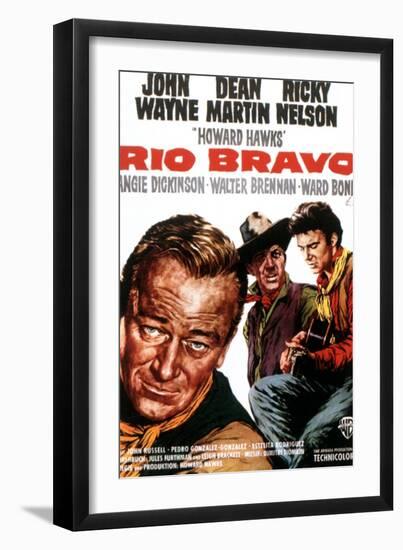 Rio Bravo, John Wayne, Dean Martin, Ricky Nelson, 1959-null-Framed Art Print