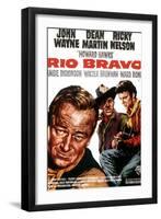 Rio Bravo, John Wayne, Dean Martin, Ricky Nelson, 1959-null-Framed Art Print