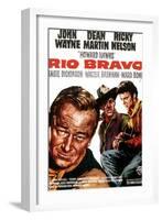 Rio Bravo, John Wayne, Dean Martin, Ricky Nelson, 1959-null-Framed Art Print