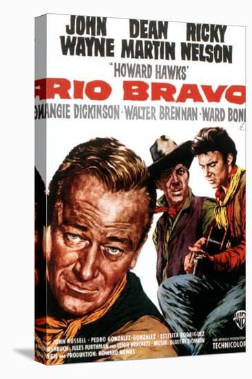 Rio Bravo, John Wayne, Dean Martin, Ricky Nelson, 1959-null-Stretched Canvas