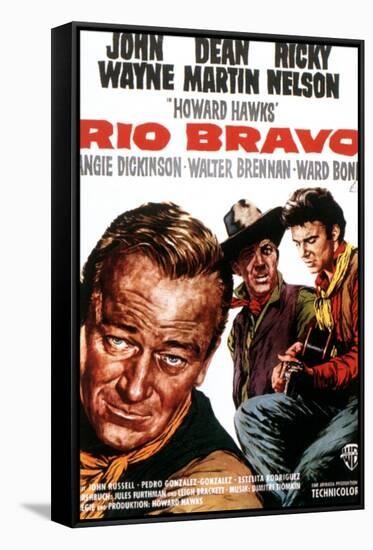 Rio Bravo, John Wayne, Dean Martin, Ricky Nelson, 1959-null-Framed Stretched Canvas