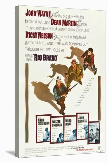 RIO BRAVO, John Wayne, Dean Martin, Ricky Nelson, 1959-null-Stretched Canvas