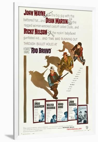 RIO BRAVO, John Wayne, Dean Martin, Ricky Nelson, 1959-null-Framed Art Print