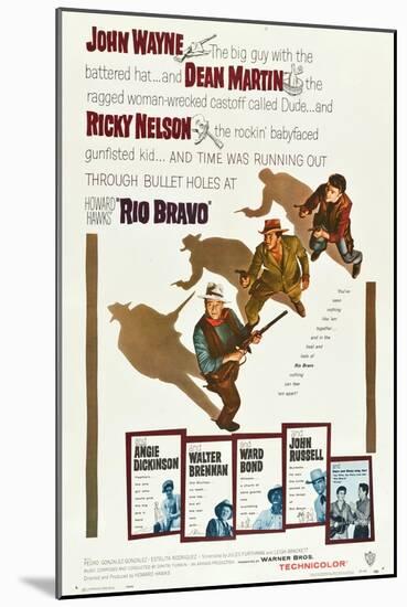 RIO BRAVO, John Wayne, Dean Martin, Ricky Nelson, 1959-null-Mounted Art Print