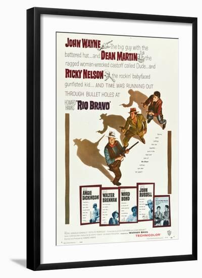 RIO BRAVO, John Wayne, Dean Martin, Ricky Nelson, 1959-null-Framed Art Print