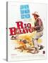 RIO BRAVO, John Wayne on French poster art, 1959.-null-Stretched Canvas